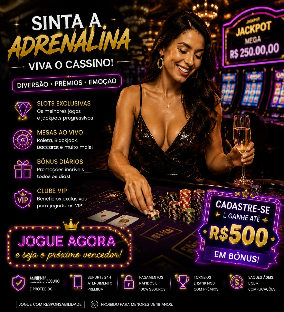 Notificações e promoções